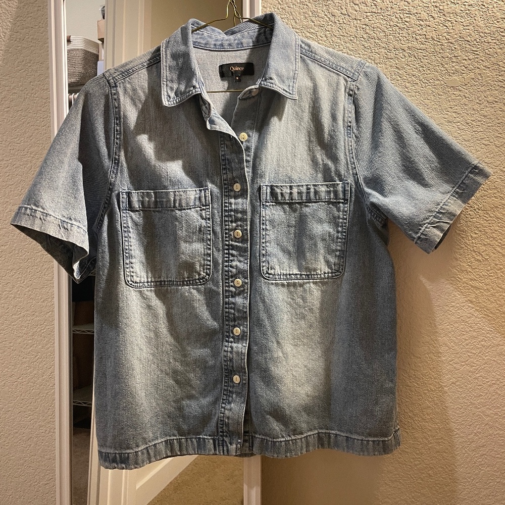 Quince Light Blue Button Down Shirt